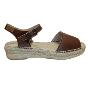 Alpargata Nora de Piel en Marrón