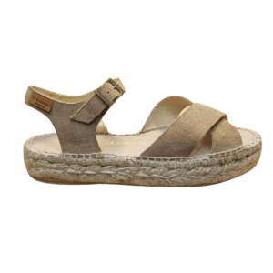 Plataforma Ada de Piel en Taupe