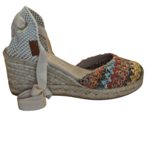 Cuña EDNA de Rafia en Multicolor