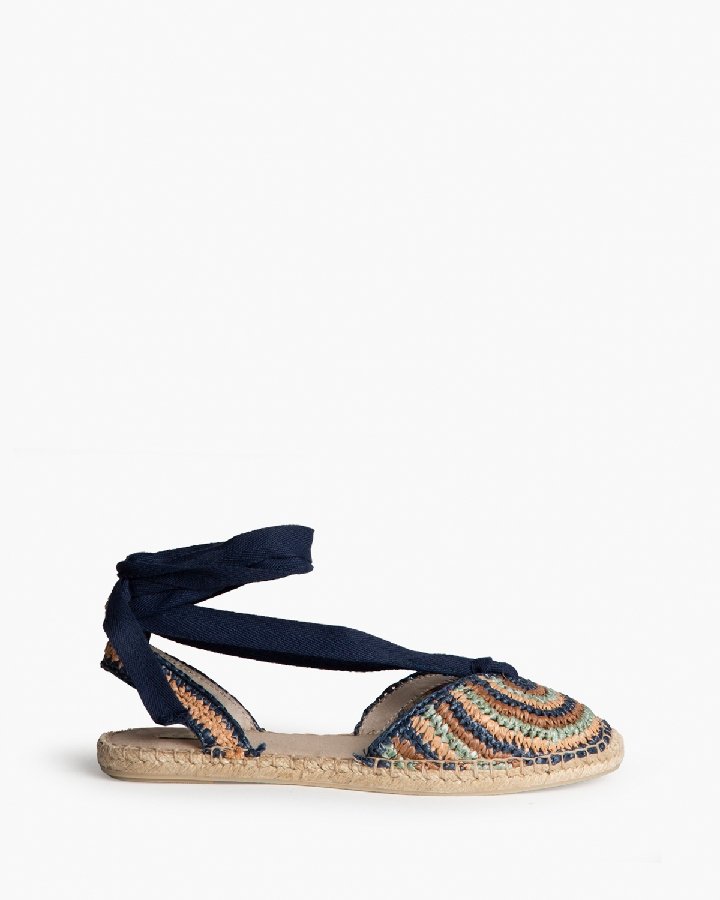 Sandalia crochet Azul