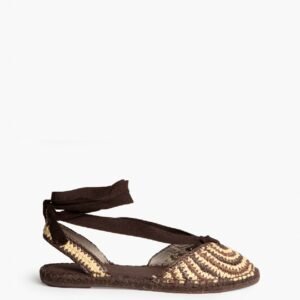 Sandalia crochet Café