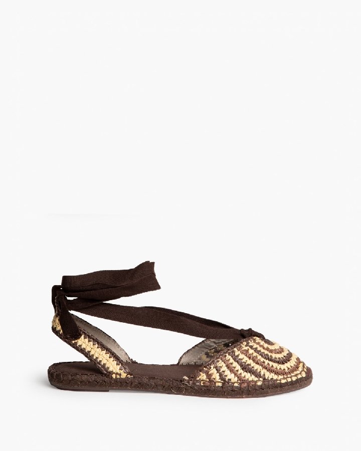 Sandalia crochet Café