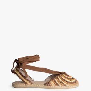 Sandalia crochet Natural