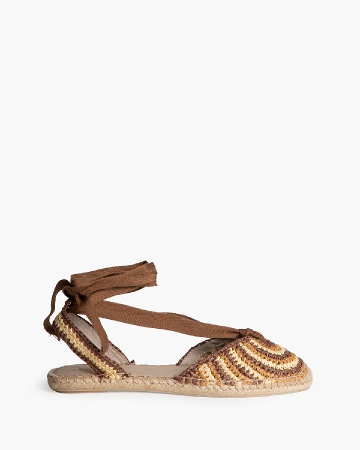 Sandalia crochet Natural