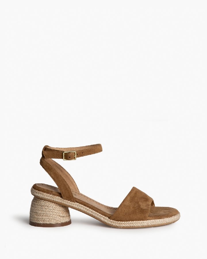 Sandalia Tacon Camel