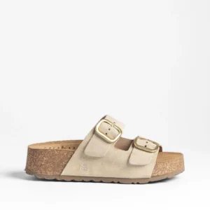 Sandalia de Plataforma WIWI 003 Beige