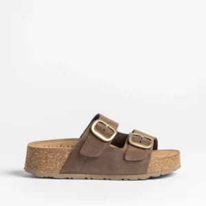 Sandalia de Plataforma WIWI 003 Marrón