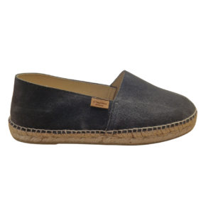 Alpargata camping Nilo de piel en Gris oscuro