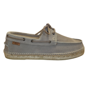 Alpargata Náutica de piel en Gris claro