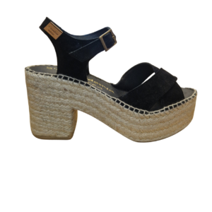 Sandalia Sandra de Ante en Negro